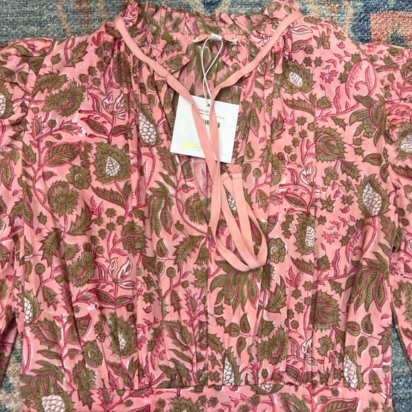 NWT Long Sleeve Anna Cate Isabella Dress, Baby Pink Floral - Picture 7 of 7